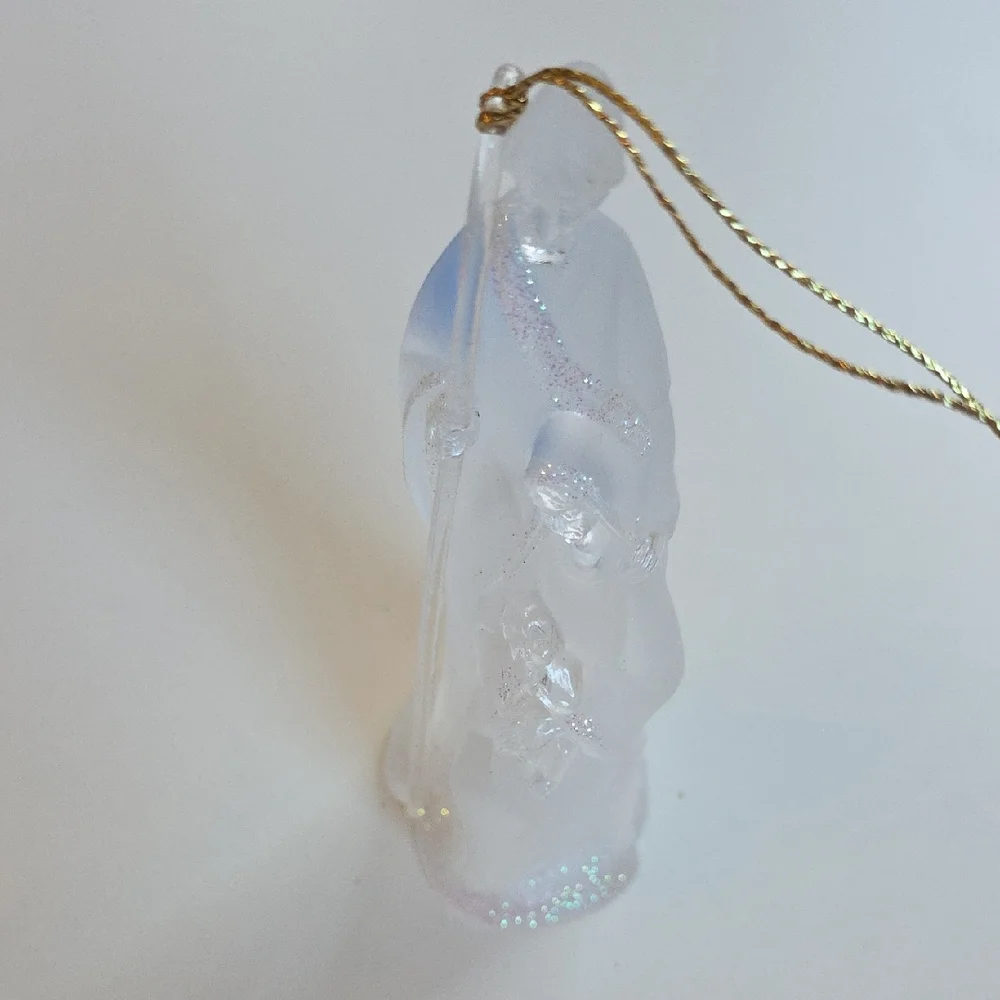 Christmas Ornament - Translucent Nativity Ornament with Gold String